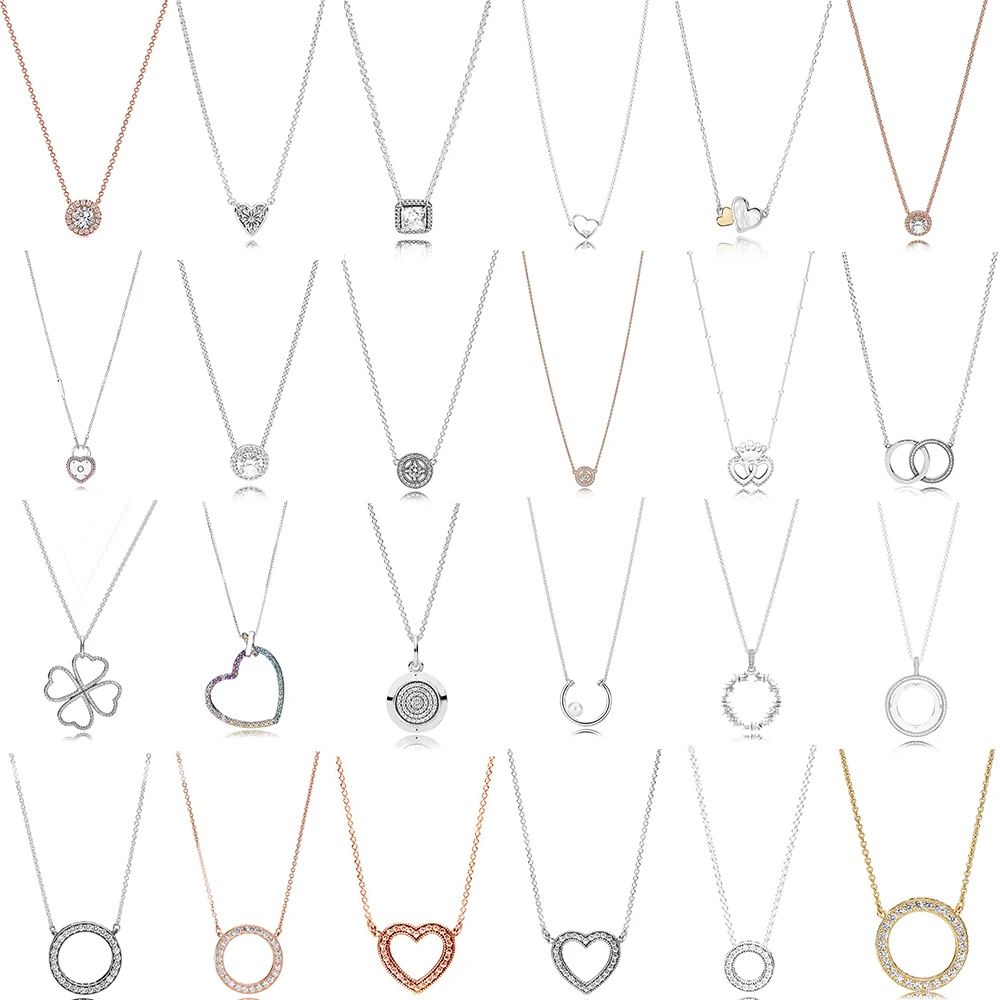 New 100% 925 Sterling Silver Round Heart-shaped Romantic With Clear CZ Simple Necklace For Women Original Fashion Jewelry Gift
New 100% 925 Sterling Silver Round Heart-shaped Romantic With Clear CZ Simple Necklace For Women Original Fashion Jewelry Gift