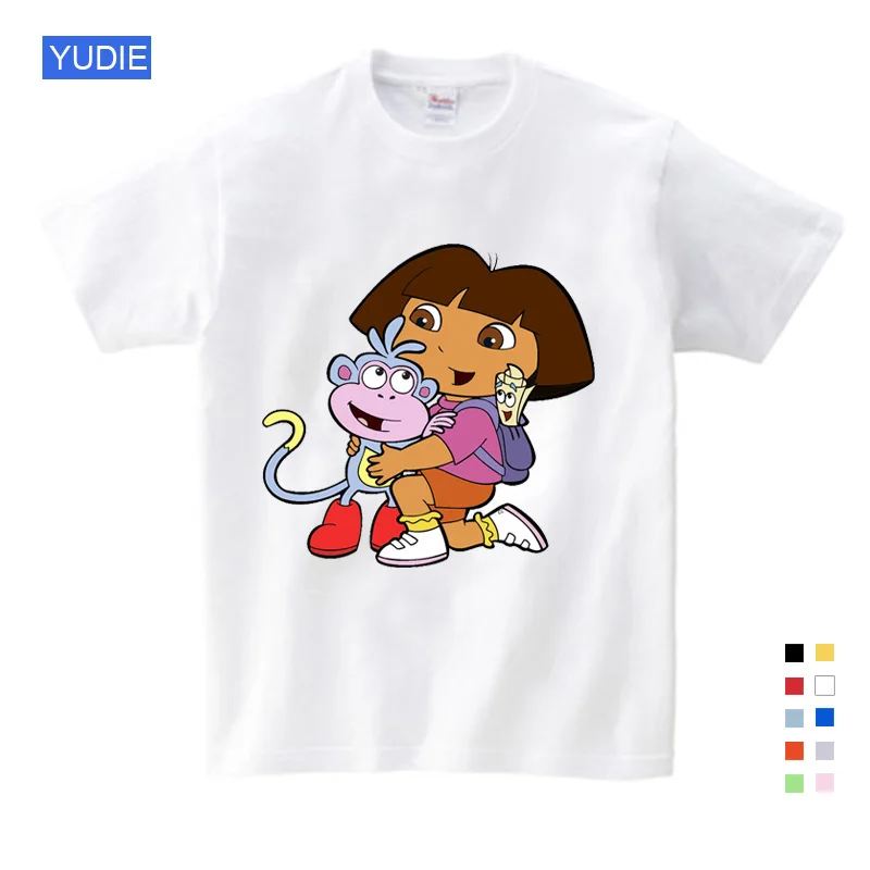 Girls / Boys / Babies / Children Pure Cotton Summer Clothes Funny T Shirts Kids White Comfort Child Dora The Explorer Tees YUDIE
Girls / Boys / Babies / Children Pure Cotton Summer Clothes Funny T Shirts Kids White Comfort Child Dora The Explorer Tees YUDIE