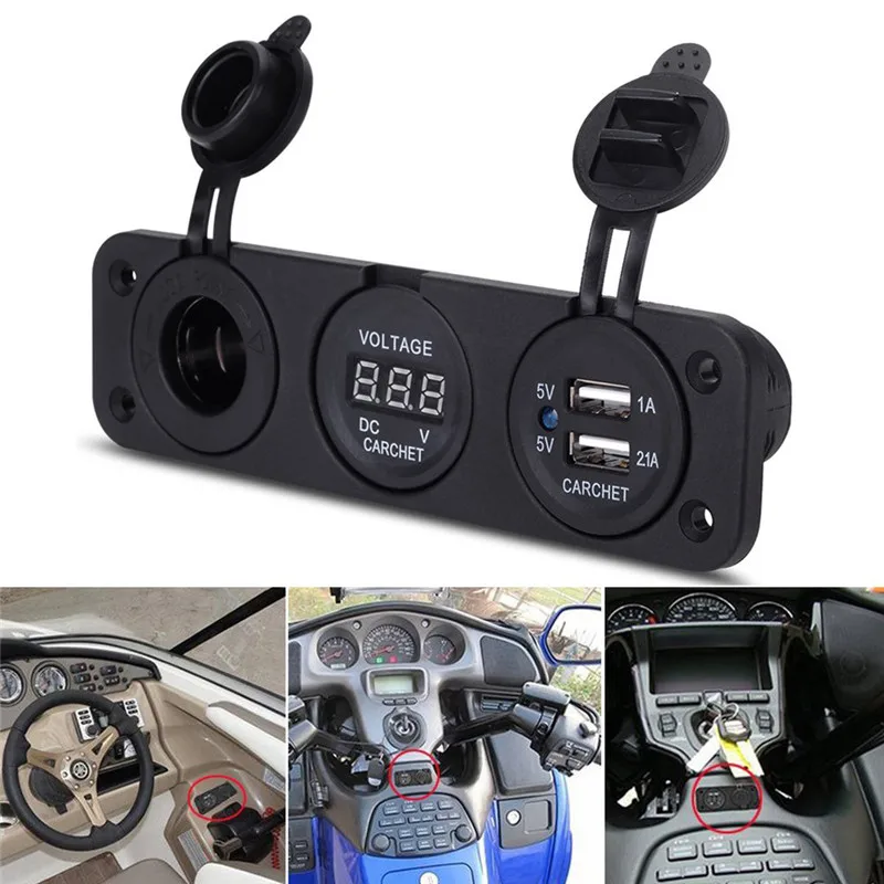 CARPRIE Rocker Switch Car Digital Voltmeter Dual USB 2 Port Power Socket Three Hole Panel dropship mar22
CARPRIE Rocker Switch Car Digital Voltmeter Dual USB 2 Port Power Socket Three Hole Panel dropship mar22