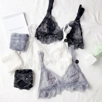 Wriufred Women Bra Sets Ultra-thin Embroidered Transparent Lace Soft Cup Plus Size Lingerie Set Bralette Wire Free Underwear
Wriufred Women Bra Sets Ultra-thin Embroidered Transparent Lace Soft Cup Plus Size Lingerie Set Bralette Wire Free Underwear