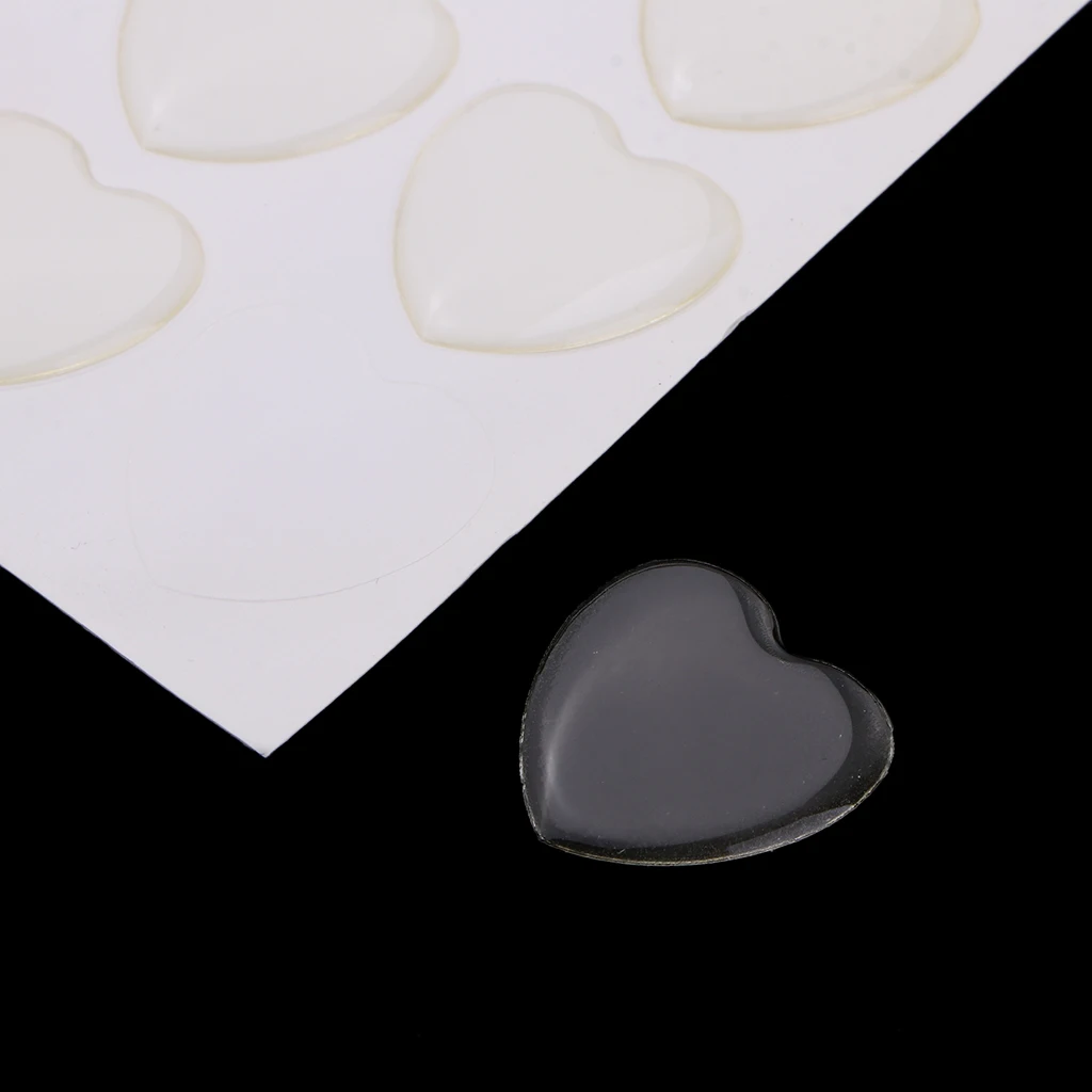 1 Sheet Clear Epoxy Stickers Round/Heart Shaped Craft Bottle Caps Stickers Hair Bow Pendants Stickers Self Adhesive Resin