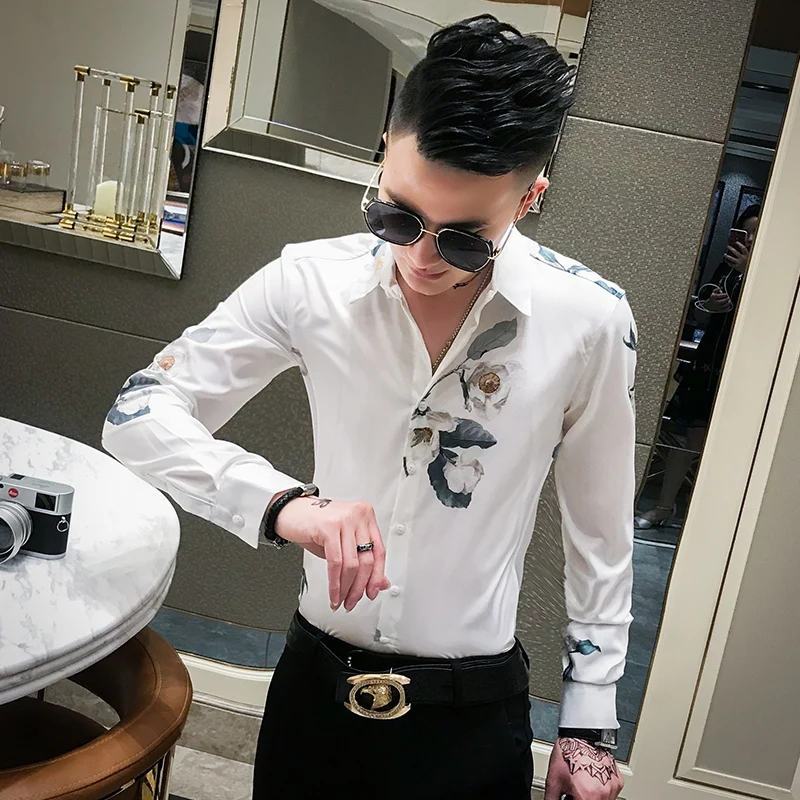 Autumn New Tuxedo Shirt Men Brand 2019 Long Sleeve Men Floral Shirts Slim Fit Streetwear Casual Men's Social Shirts Dress 3XL-M
Autumn New Tuxedo Shirt Men Brand 2019 Long Sleeve Men Floral Shirts Slim Fit Streetwear Casual Men's Social Shirts Dress 3XL-M