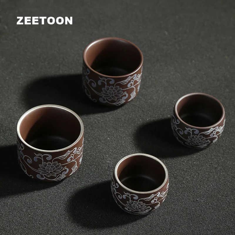 85ml Authentic Yixing Teacup Kung Fu Tea Set Purple Clay Zisha Master Cup Hand Painted Peony Sake Tea Bowl Creative Home Decor
85ml Authentic Yixing Teacup Kung Fu Tea Set Purple Clay Zisha Master Cup Hand Painted Peony Sake Tea Bowl Creative Home Decor