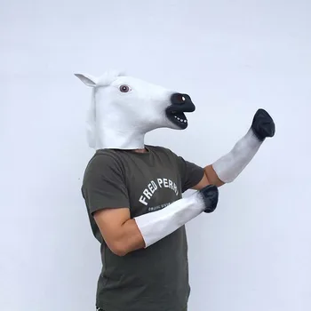 Scary Horse Head Mask with Horseshoe Latex Animal Costume n Toys For Halloween Party Masquerade
Scary Horse Head Mask with Horseshoe Latex Animal Costume n Toys For Halloween Party Masquerade