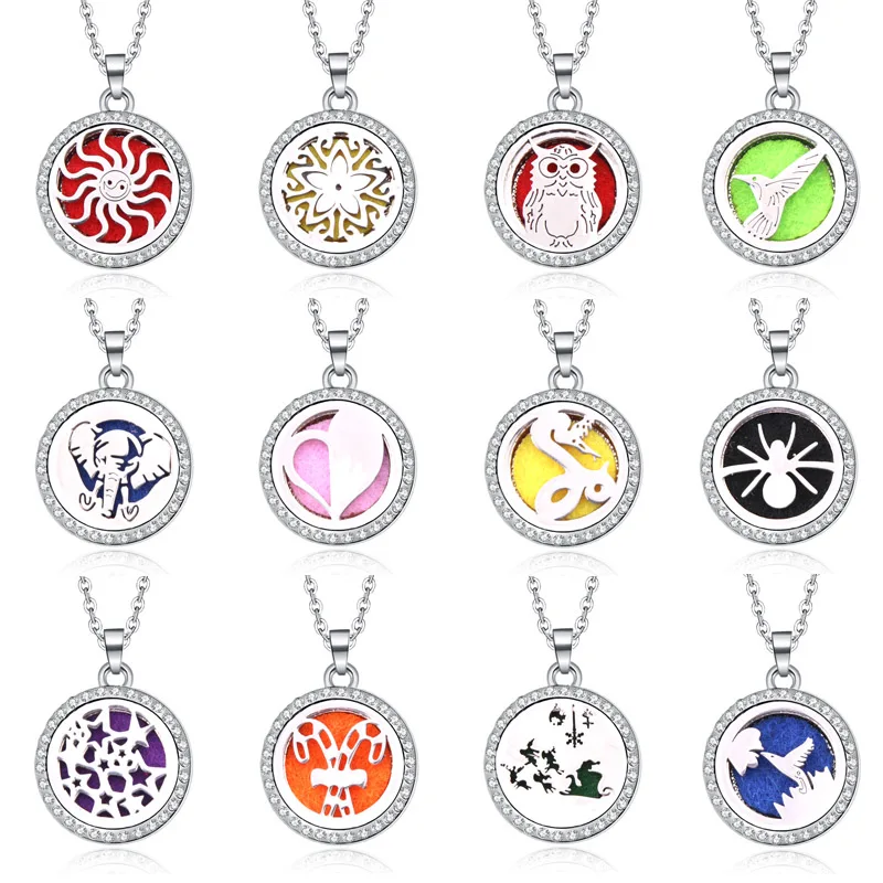 Stainless Steel Rhinestone Aromatherapy Lockets Diffuser Necklace Jewelry Perfume Locket Pendant Essential Oil Scent Necklace
Stainless Steel Rhinestone Aromatherapy Lockets Diffuser Necklace Jewelry Perfume Locket Pendant Essential Oil Scent Necklace