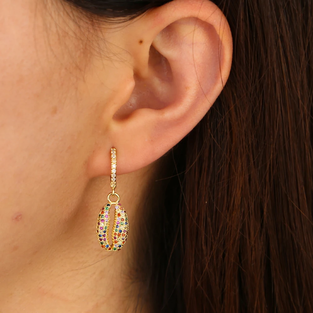 brass dangle earring H (8)
