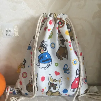 YILE Cotton Linen Drawstring Backpack Travel Bag Student Bag Printed Pet Dog Flower B313
YILE Cotton Linen Drawstring Backpack Travel Bag Student Bag Printed Pet Dog Flower B313