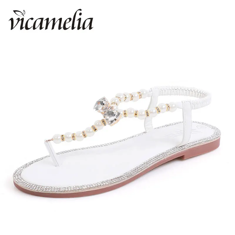Vicamelia 2019 Summer Bohemia Sandals With Pearl Decoration Fashion Flat Soft Bottom Shoes Sweet Beach Flip Flop 332
Vicamelia 2019 Summer Bohemia Sandals With Pearl Decoration Fashion Flat Soft Bottom Shoes Sweet Beach Flip Flop 332