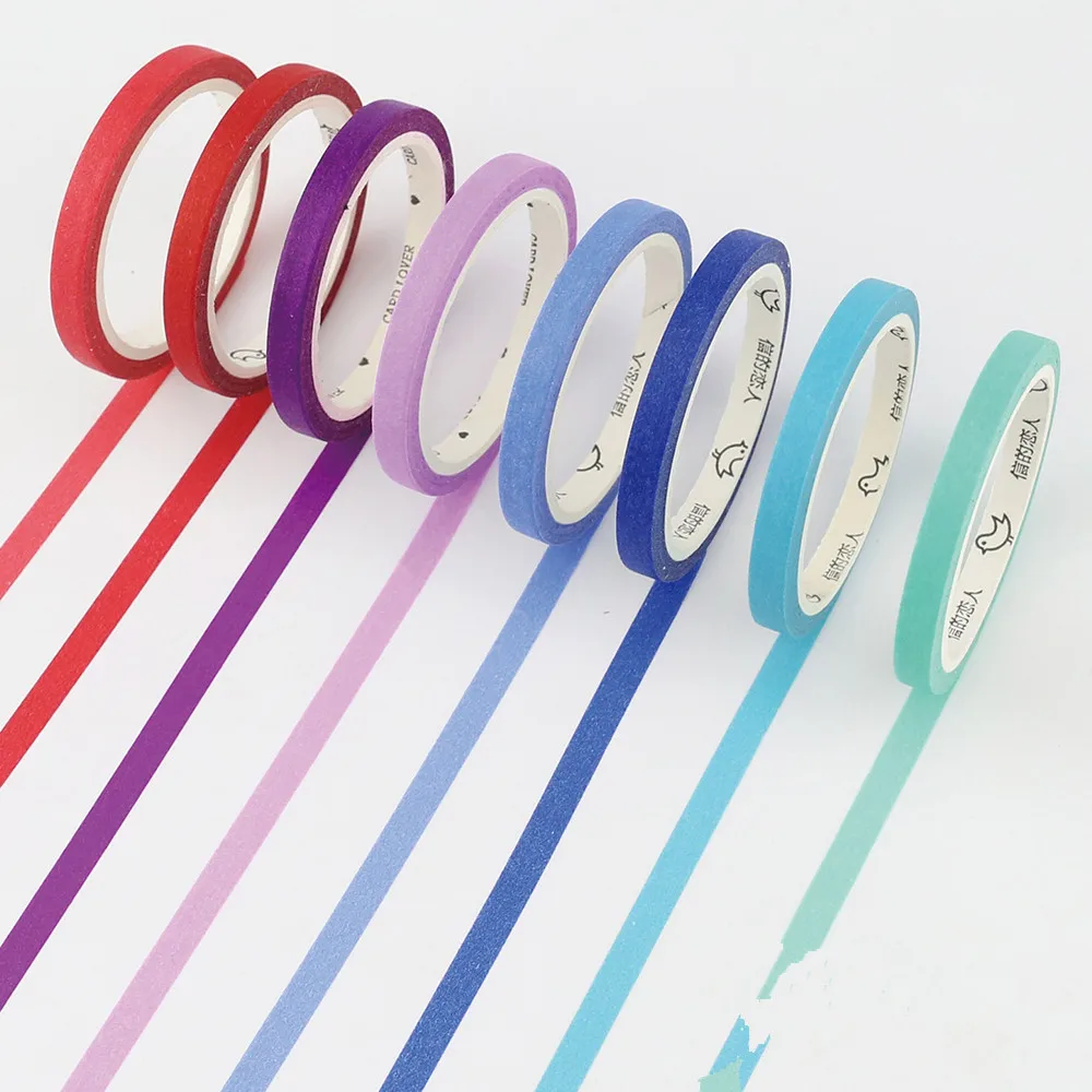 8mmX10m Basic Pure Color Dividing Line Washi Tape Creative Scrapbooking Diary Sticker Learning Stationery
8mmX10m Basic Pure Color Dividing Line Washi Tape Creative Scrapbooking Diary Sticker Learning Stationery