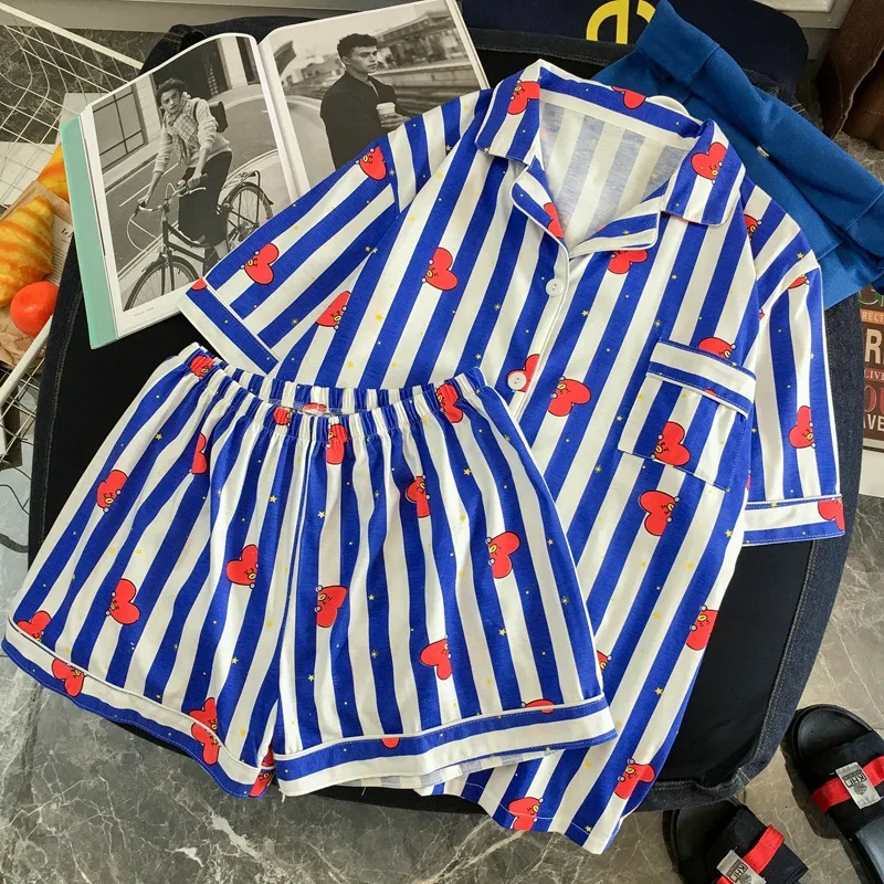2019 new Women Pajama Set Bangtan Boys Kpop Harajuku Cartoon Print Kawaii female Pyjamas k-pop Japanese cute loose Cotton Pajama
2019 new Women Pajama Set Bangtan Boys Kpop Harajuku Cartoon Print Kawaii female Pyjamas k-pop Japanese cute loose Cotton Pajama