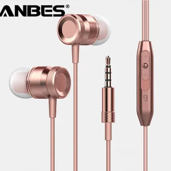 ANBES Sport Super Bass Stereo 3.5mm Jack Headset Hands Free Headphone with Mic Music