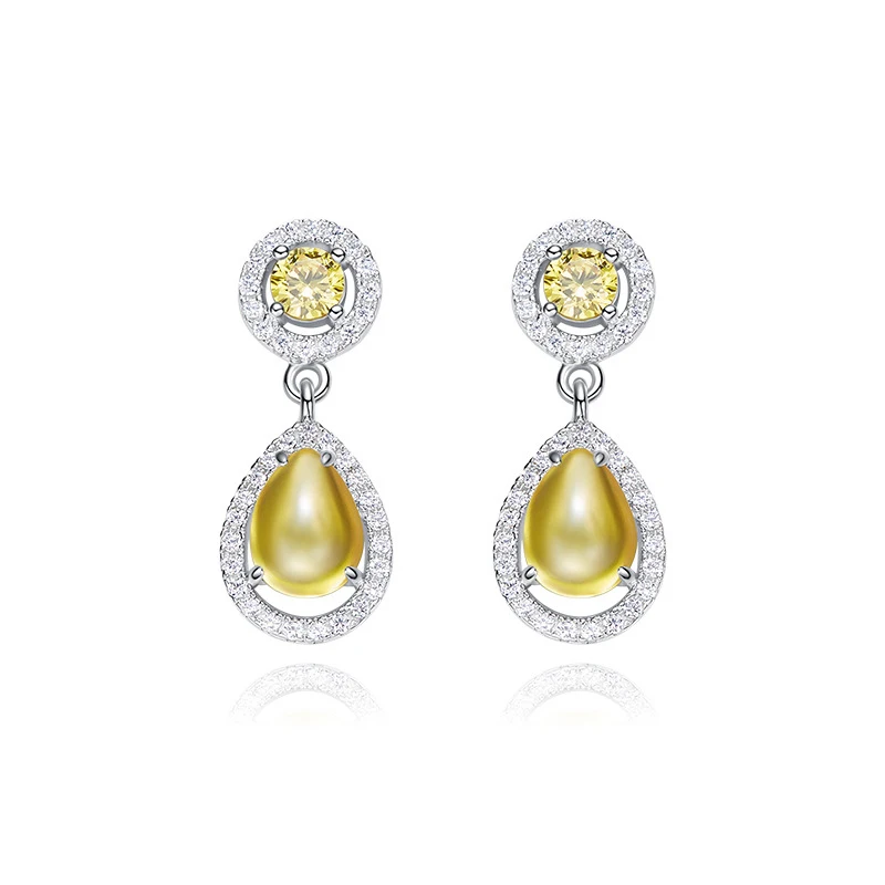 925 Sterling Silver embellished with crystals from Swarovski Drop Earrings for Women 2019 Elegant Jewelry Light Yellow Earrings
925 Sterling Silver embellished with crystals from Swarovski Drop Earrings for Women 2019 Elegant Jewelry Light Yellow Earrings