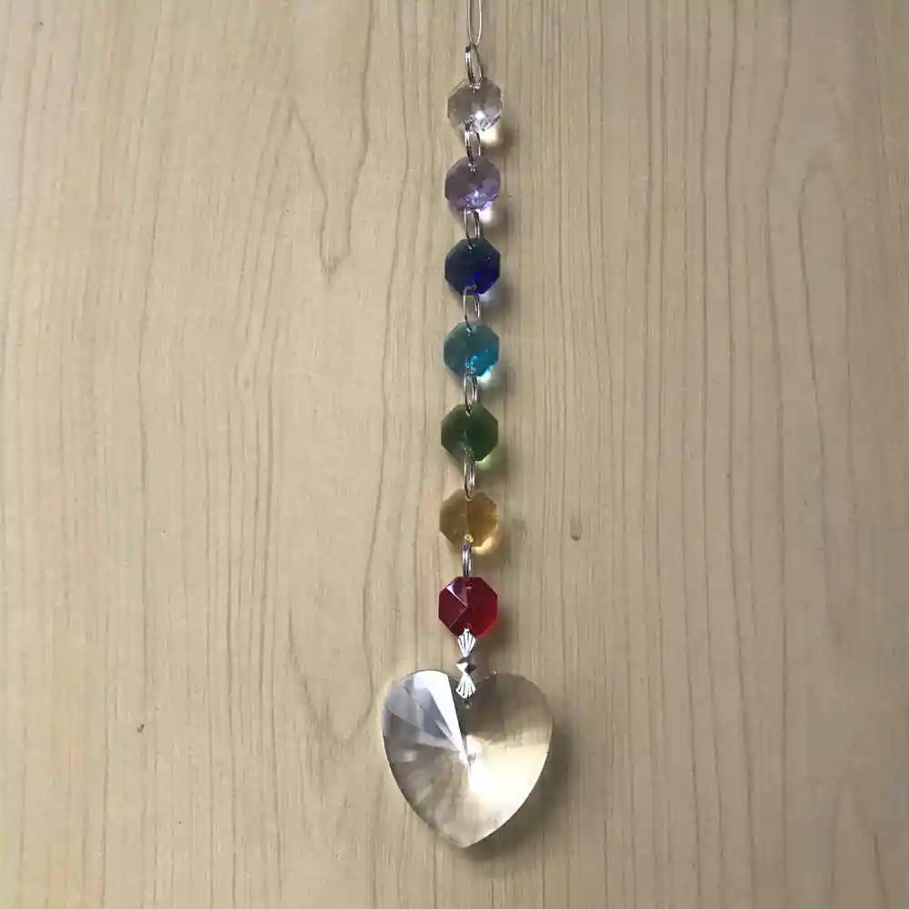 5PCS Hanging Chakra Crystal Suncatcher Crystal Prism Handmade Rainbow Heart Pendulum Pendant 28mm 40mm
5PCS Hanging Chakra Crystal Suncatcher Crystal Prism Handmade Rainbow Heart Pendulum Pendant 28mm 40mm