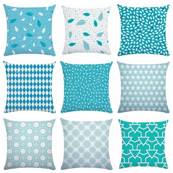 Scandinavian Style Pillow Cover Blue Geometric Floral Printed Pillowcase Living Room Sofa Decorative Cushions Throw Pillows Case
Scandinavian Style Pillow Cover Blue Geometric Floral Printed Pillowcase Living Room Sofa Decorative Cushions Throw Pillows Case