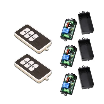 Simple and Practical AC110V 220V 1CH RF Wireless Remote Control Switch System 2Transmitter and 3Receiver with 3 Buttons 315/433
Simple and Practical AC110V 220V 1CH RF Wireless Remote Control Switch System 2Transmitter and 3Receiver with 3 Buttons 315/433