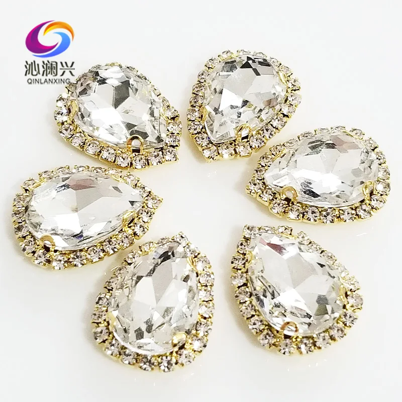 Factory sales Golden bottom Top grade Glass Crystal buckle,Drop shape white sew on rhinestones,Diy wedding decoration 10pcs/pack
Factory sales Golden bottom Top grade Glass Crystal buckle,Drop shape white sew on rhinestones,Diy wedding decoration 10pcs/pack