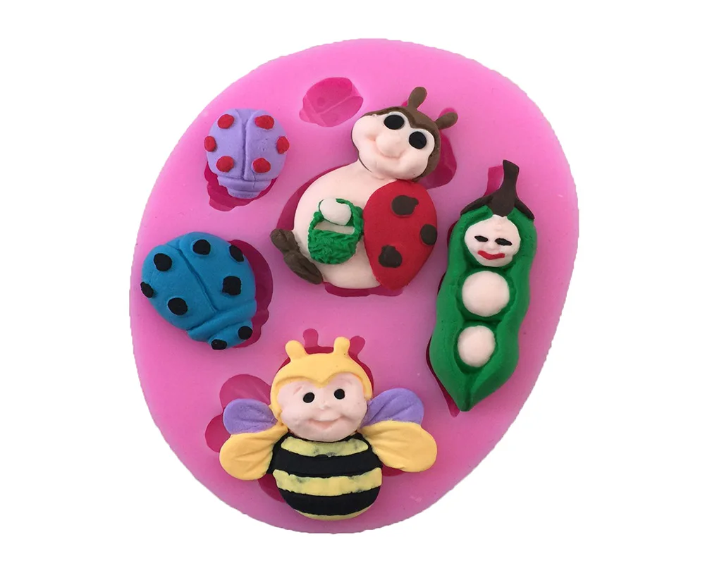 1PCS Bee,Beetles, Ladybug Shape Cake Mold Cake Decorating Tools Mold Liquid Silicone Mold For Fondant Silicone Cake Tools E120
1PCS Bee,Beetles, Ladybug Shape Cake Mold Cake Decorating Tools Mold Liquid Silicone Mold For Fondant Silicone Cake Tools E120