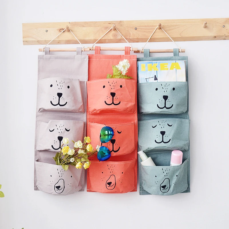 Sundries Linen Organizer Pouch Three Pockets Cartoon Single Pocket 1PC New Animal Expression Hanging Pockets Storage Bags
Sundries Linen Organizer Pouch Three Pockets Cartoon Single Pocket 1PC New Animal Expression Hanging Pockets Storage Bags