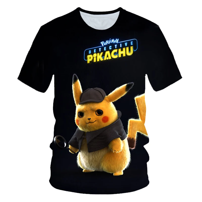 

2019New hot sale Pikachu T-shirt For Men Women Tshirts Fashion Summer Casual Tees Anime Cartoon Clothes Cute Costume Drop Ship