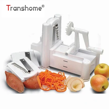 Transhome Vegetable Cutter Slicer Stainless Steel 3 Blade Vegetable Spirl Slicer Carrot Potato Spiral Cutter Kitchen Gadgets
Transhome Vegetable Cutter Slicer Stainless Steel 3 Blade Vegetable Spirl Slicer Carrot Potato Spiral Cutter Kitchen Gadgets