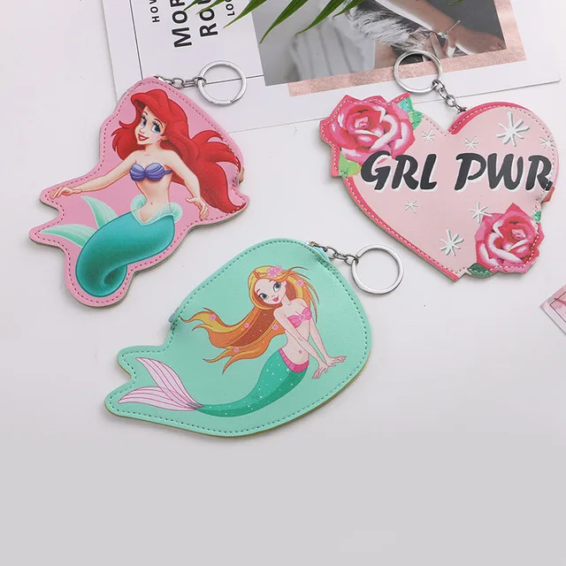 New Disney Princess backpack Mermaid PU leather bag cartoon children's purse coin creative key bag coin bag mini plush wallet
New Disney Princess backpack Mermaid PU leather bag cartoon children's purse coin creative key bag coin bag mini plush wallet
