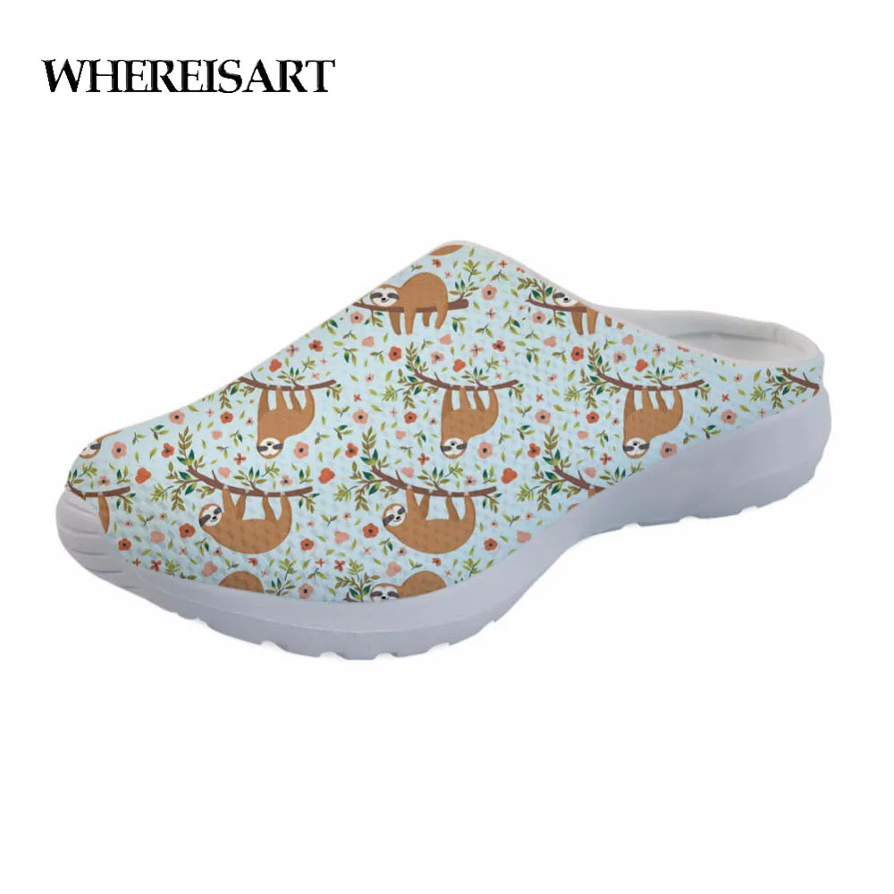 WHEREISART Summer Sandals for Women Cute Sloth Print Female Flat Beach Slipper Ladies Home Convenient Slip-on Shoes Breathable
WHEREISART Summer Sandals for Women Cute Sloth Print Female Flat Beach Slipper Ladies Home Convenient Slip-on Shoes Breathable