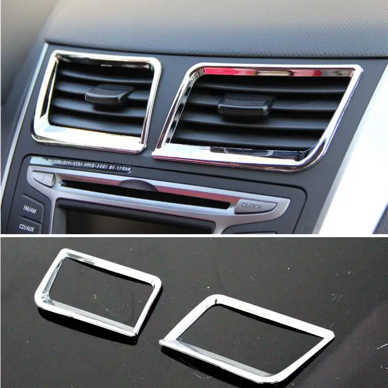 Car Accessories central air-conditioning outlet cover ABS chrome plate For Hyundai Solaris accent sedan hatchback 2011-2015
Car Accessories central air-conditioning outlet cover ABS chrome plate For Hyundai Solaris accent sedan hatchback 2011-2015