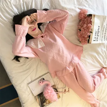 Cotton Pajamas Female Spring Autumn Long-sleeve Plus Size 100% Sleepwear Pajama Sets Lounge Set
Cotton Pajamas Female Spring Autumn Long-sleeve Plus Size 100% Sleepwear Pajama Sets Lounge Set