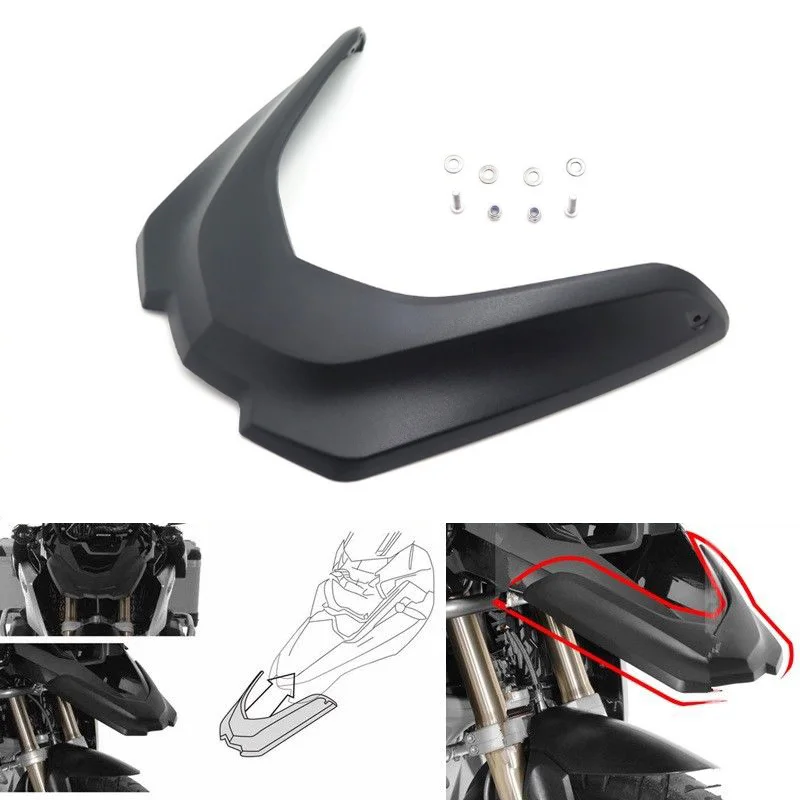 Black Front Hugger Wheel Cover Cowl Extension For BMW R1200GS LC Adventure 2013-16 cover cowl