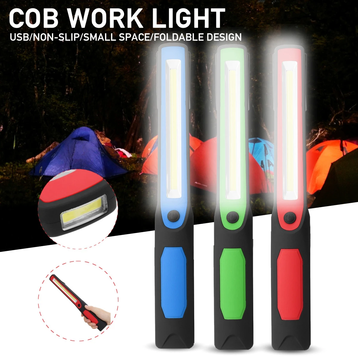 Mini COB LED Work Light Inspection Pen Light Lamp Handy Flashlight USB Rechargeable 18650 Battery Worklight For Outdoor Camping
Mini COB LED Work Light Inspection Pen Light Lamp Handy Flashlight USB Rechargeable 18650 Battery Worklight For Outdoor Camping
