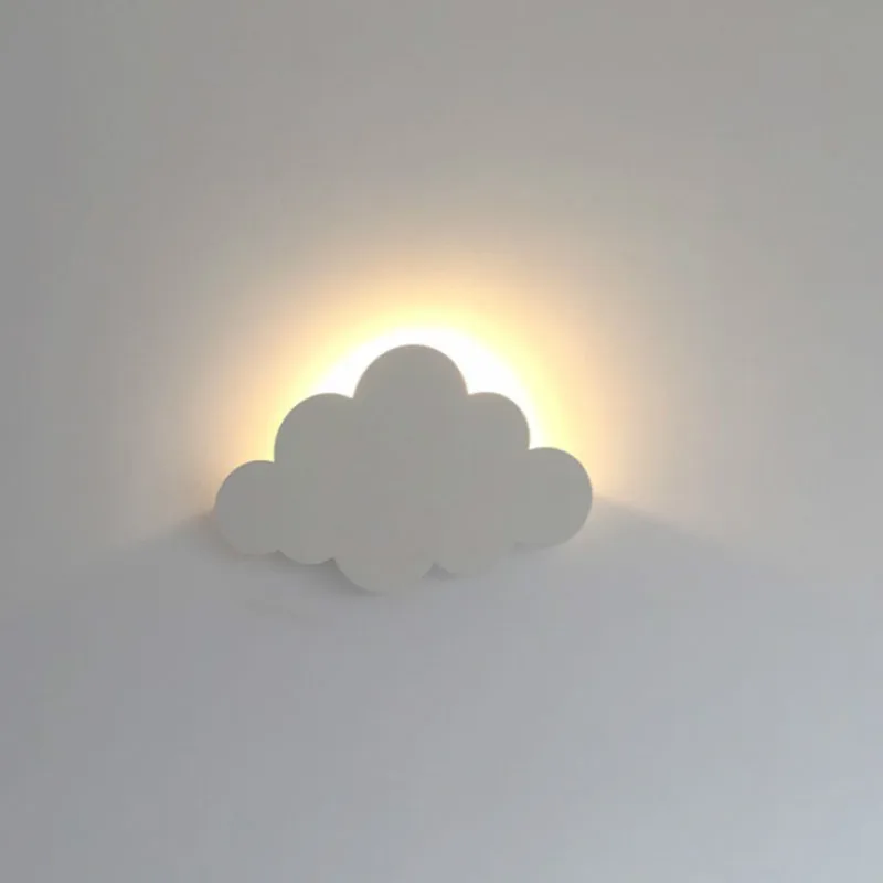 Настенный светильник современный креативный белый железный облачная луна