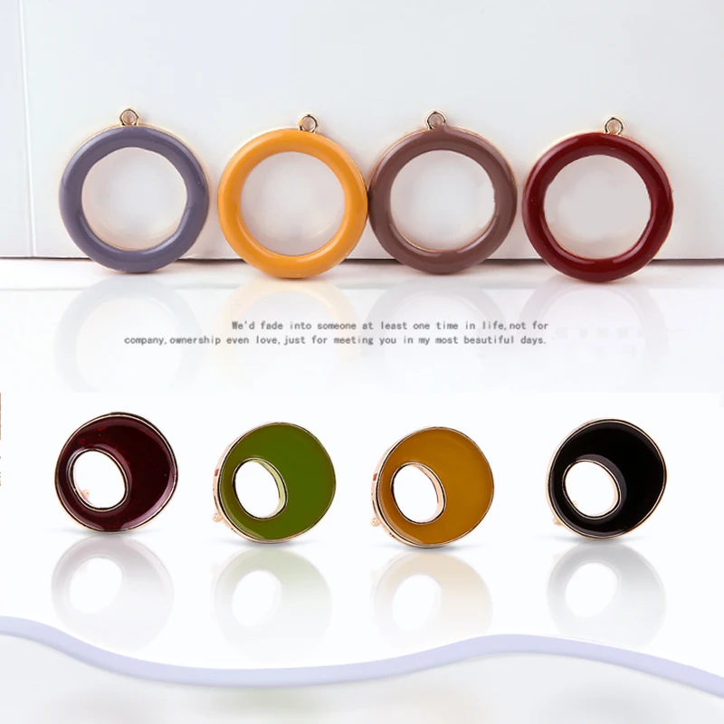 20pcs Fashion hollow circle enamel hanging charm Earrings Dripping oil Ear Studs Connector Posts Pins Base Settings
20pcs Fashion hollow circle enamel hanging charm Earrings Dripping oil Ear Studs Connector Posts Pins Base Settings