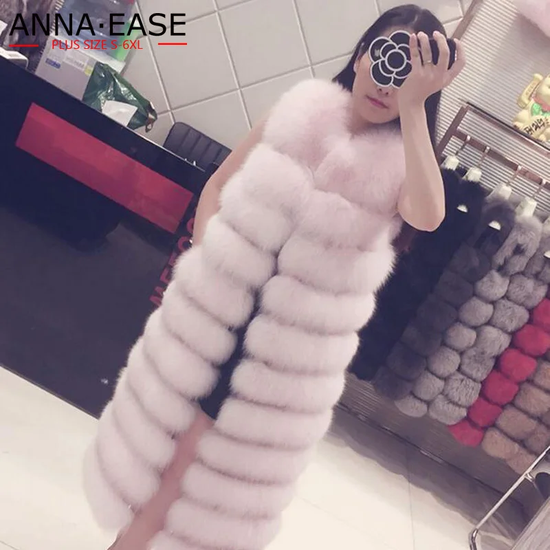 2018 Women's Faux Fur Vest Lengthen Women Silver Fox Fur Vest X-Long Artificial Fur Jacket Plus Size Fur Coat Winter Women Gilet
2018 Women's Faux Fur Vest Lengthen Women Silver Fox Fur Vest X-Long Artificial Fur Jacket Plus Size Fur Coat Winter Women Gilet