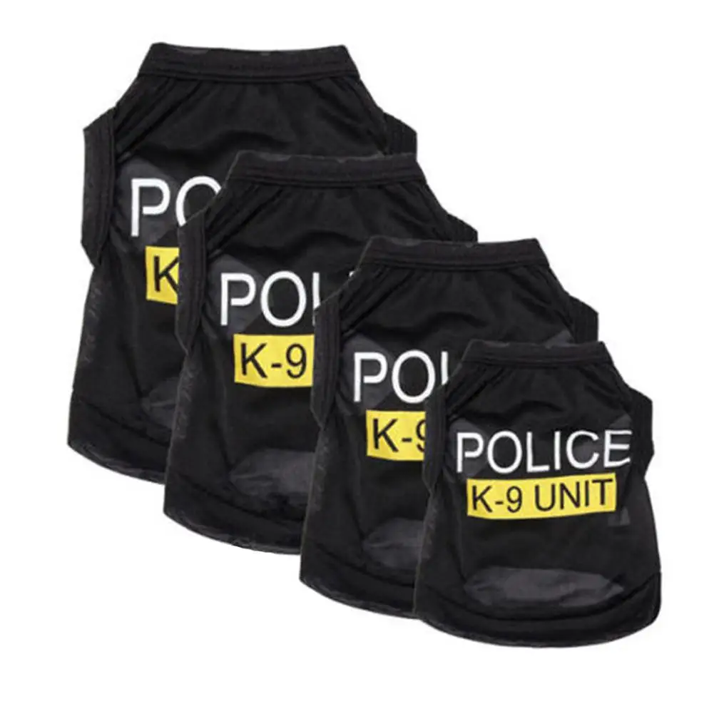 Pet Police Suit Cosplay Dog Clothes Black Elastic Vest Puppy T-Shirt Coat Accessories Apparel Costumes Pet Clothes For Dogs
Pet Police Suit Cosplay Dog Clothes Black Elastic Vest Puppy T-Shirt Coat Accessories Apparel Costumes Pet Clothes For Dogs
