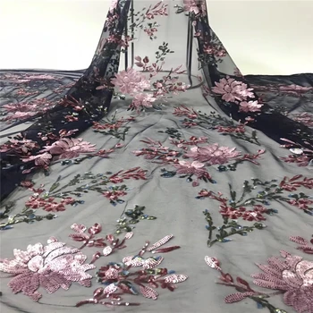 Tollola French Nigerian Lace Fabrics High Quality Black Pink Sequins African Laces Fabric Wedding French Tulle Lace 5 yards
Tollola French Nigerian Lace Fabrics High Quality Black Pink Sequins African Laces Fabric Wedding French Tulle Lace 5 yards