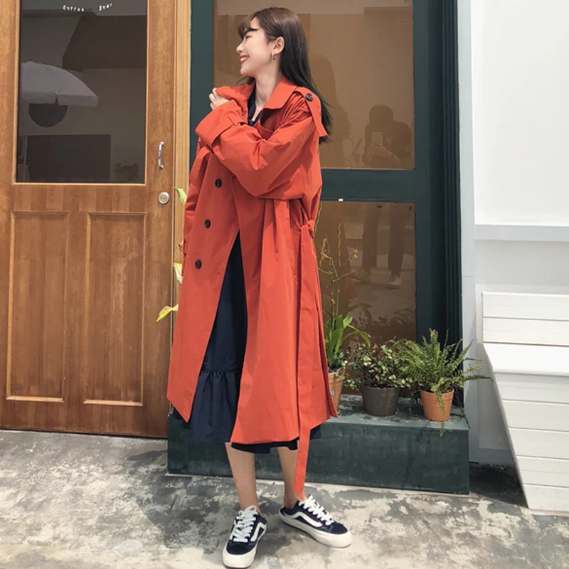 Autumn Trench Coat Long Coat Women Clothes 2019 Korean Casual Double Breasted Windbreaker + Belt Fashion Ladies Coats 6983WLW657
Autumn Trench Coat Long Coat Women Clothes 2019 Korean Casual Double Breasted Windbreaker + Belt Fashion Ladies Coats 6983WLW657