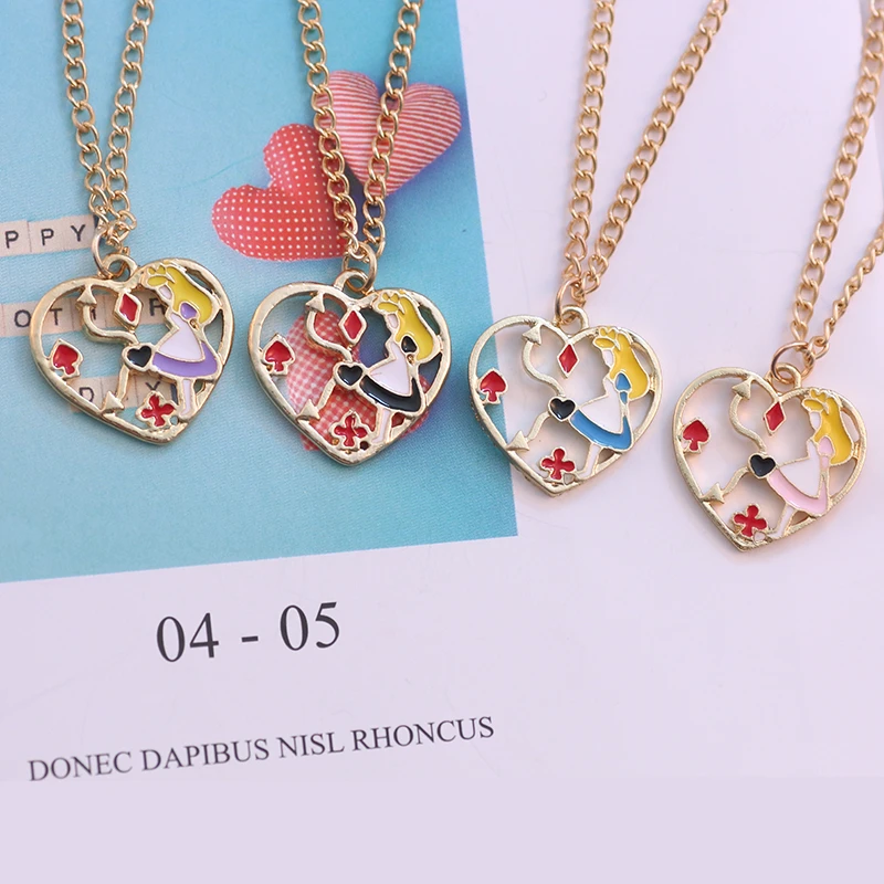 New Alice In Wonderland Necklace For Women Girls Rabbit Girl Hollow Out Heart Pendant Necklaces Cute Jewelry Children Gifts 2019
New Alice In Wonderland Necklace For Women Girls Rabbit Girl Hollow Out Heart Pendant Necklaces Cute Jewelry Children Gifts 2019