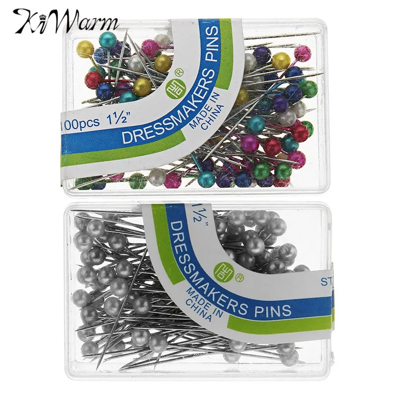 KiWarm Portable 100pcs Round Head Clothing Pin Dressmaking Wedding Pearl Corsage Florists Decorating Sewing Pins DIY Accessory
KiWarm Portable 100pcs Round Head Clothing Pin Dressmaking Wedding Pearl Corsage Florists Decorating Sewing Pins DIY Accessory
