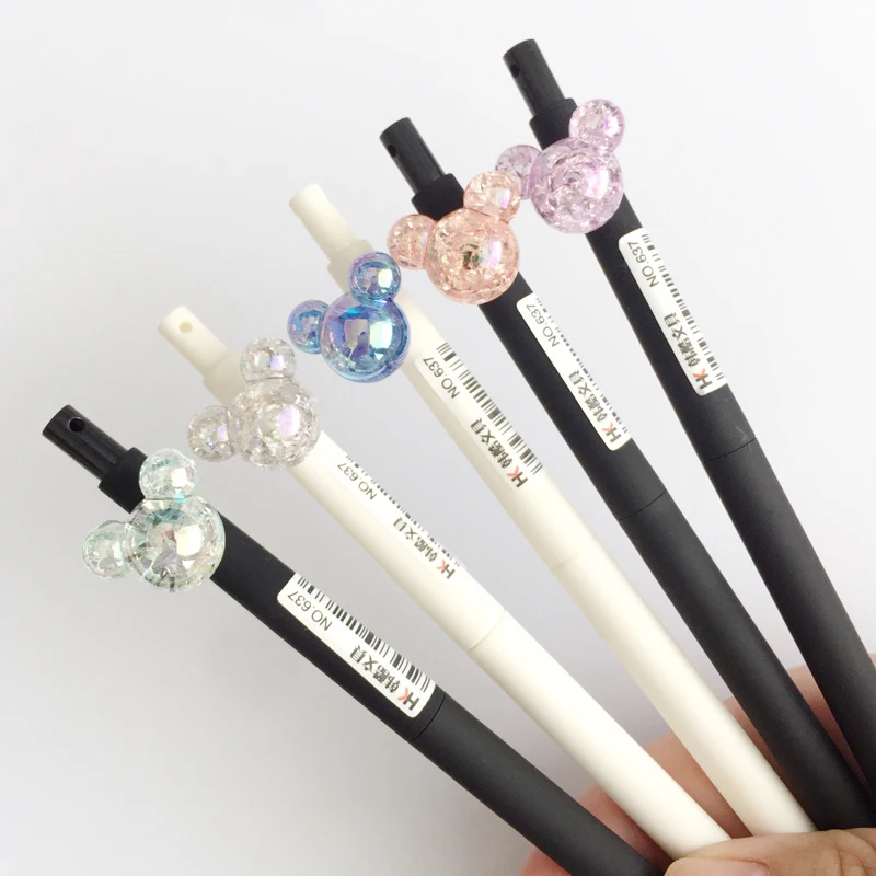 24pcs/lot 0.5mm Black Ink Lovely Mickey Crystal Head Scrub Gel Pen Rollerball Pen School Office Supply Student Stationery
24pcs/lot 0.5mm Black Ink Lovely Mickey Crystal Head Scrub Gel Pen Rollerball Pen School Office Supply Student Stationery