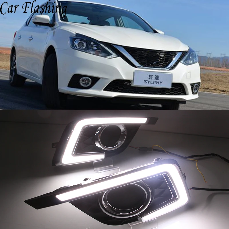 Car Flashing 2Pcs LED Daytime Running Light For Nissan Sentra sylphy 2016 2017 2018 Waterproof 12V DRL Fog Lamp Decoration
Car Flashing 2Pcs LED Daytime Running Light For Nissan Sentra sylphy 2016 2017 2018 Waterproof 12V DRL Fog Lamp Decoration