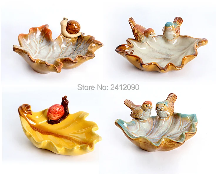 Creative Leaf Shaped Porcelain Decorative Plates Fruit Dish Jewelry Storage Trays Ashtray Snail Bird Ceramic Figurine Craft Gift
Creative Leaf Shaped Porcelain Decorative Plates Fruit Dish Jewelry Storage Trays Ashtray Snail Bird Ceramic Figurine Craft Gift
