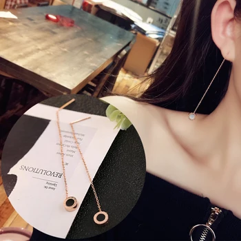 YUN RUO Fashion Personality Two Sides Tassel Stud Earring Woman Rose Gold Color Titanium Steel Jewelry Birthday Gift Not Fade
YUN RUO Fashion Personality Two Sides Tassel Stud Earring Woman Rose Gold Color Titanium Steel Jewelry Birthday Gift Not Fade