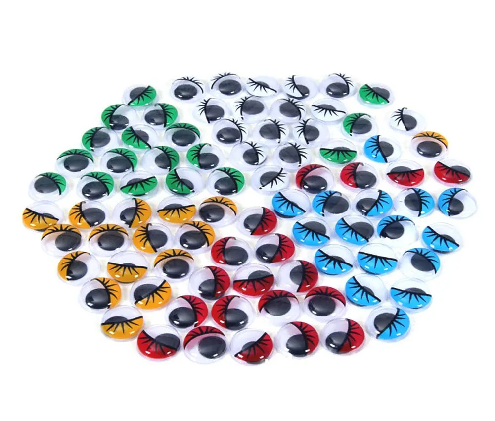 200pcs 15mm Colorful Googly Wiggly Eyes with Eyelash Self-adhesive Craft Wiggly Eyes DIY Wiggly Eyes for Scrapbooking Crafts Toy
200pcs 15mm Colorful Googly Wiggly Eyes with Eyelash Self-adhesive Craft Wiggly Eyes DIY Wiggly Eyes for Scrapbooking Crafts Toy
