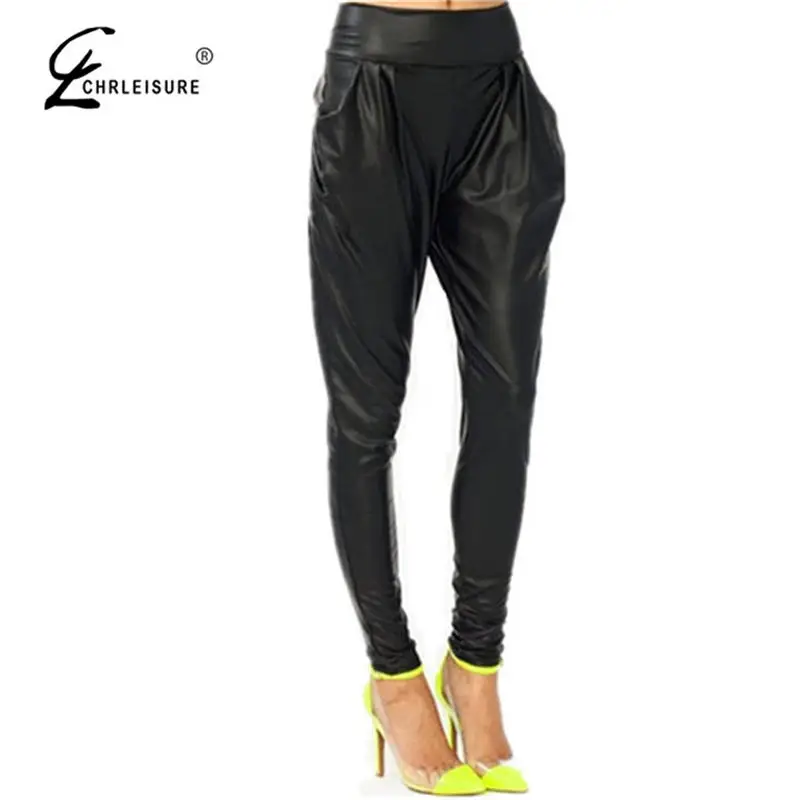 CHRLEISURE S-XL New Fashion Black Loose Harem Faux Leather Pants Women Joggers Pants High Street Women's Pants
CHRLEISURE S-XL New Fashion Black Loose Harem Faux Leather Pants Women Joggers Pants High Street Women's Pants