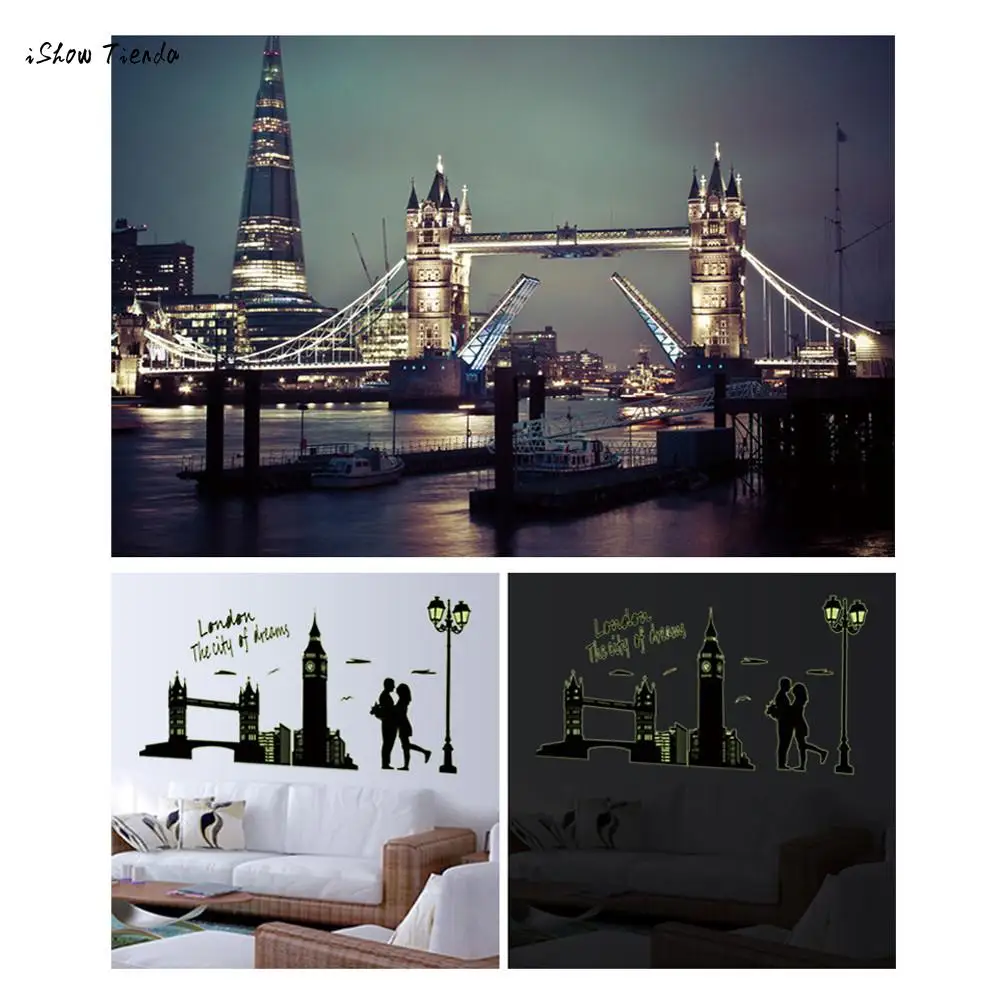 ISHOWTIENDA 1pc Luminous Sticker DIY Wall Stickers London City Love Story Romance Decoration Wall Poster Home Decor New
ISHOWTIENDA 1pc Luminous Sticker DIY Wall Stickers London City Love Story Romance Decoration Wall Poster Home Decor New