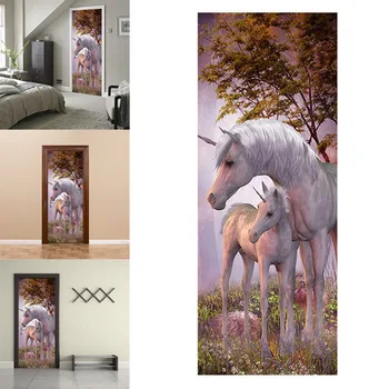 770mmx2000mm PVC Unicorn 3D Arch Door Sticker Self Adhesive Removable Peel & Stick Door Decals Wall Sticker Door Mural Wallpaper
770mmx2000mm PVC Unicorn 3D Arch Door Sticker Self Adhesive Removable Peel & Stick Door Decals Wall Sticker Door Mural Wallpaper