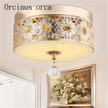 European style led ceiling lamp balcony corridor vestibule study bedroom creative round crystal ceiling lamp free shipping
European style led ceiling lamp balcony corridor vestibule study bedroom creative round crystal ceiling lamp free shipping
