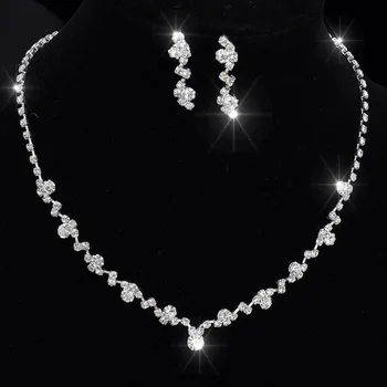 2018 Fashion Rhinestone Jewelry Sets Necklace earrings set Elegant Shinning Jewelry Set for Wedding Bride Party Necklace
2018 Fashion Rhinestone Jewelry Sets Necklace earrings set Elegant Shinning Jewelry Set for Wedding Bride Party Necklace