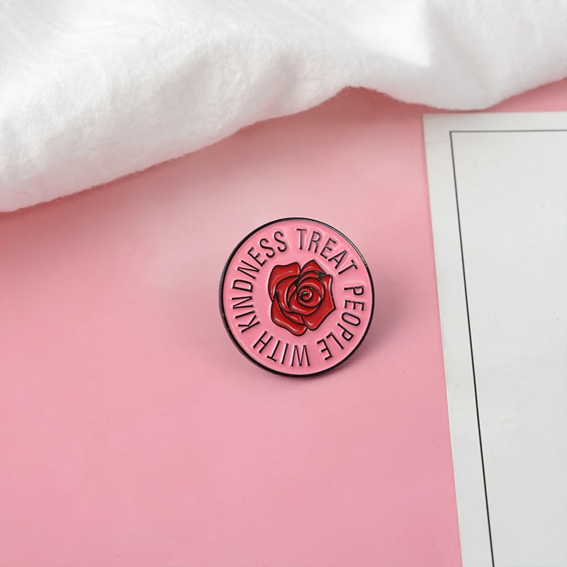 Harry Styles ! Cute Pink Rose Treat People With Kindness Tender Round Enamel Badge Lapel Brooch Pin
Harry Styles ! Cute Pink Rose Treat People With Kindness Tender Round Enamel Badge Lapel Brooch Pin