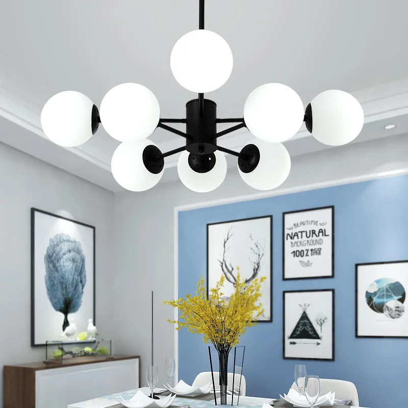 Postmodern LED Chandelier living room hanging lights Nordic Glass ball suspended lamps bedroom lighting fixtures home luminaires
Postmodern LED Chandelier living room hanging lights Nordic Glass ball suspended lamps bedroom lighting fixtures home luminaires